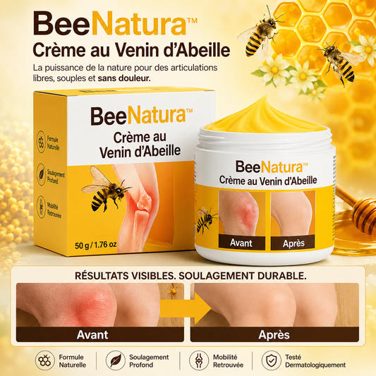 BeeNatura™ Crème au Venin d’Abeille | Répare les os et soulage les douleurs articulaires en 10 minutes!