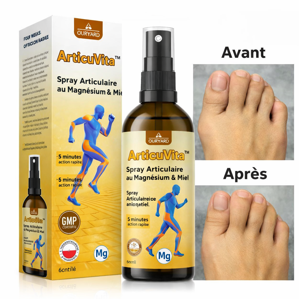 ArticuVita™ Spray Articulaire au Magnésium & au Miel | Répare vos articulations douloureuses en 10 minutes !