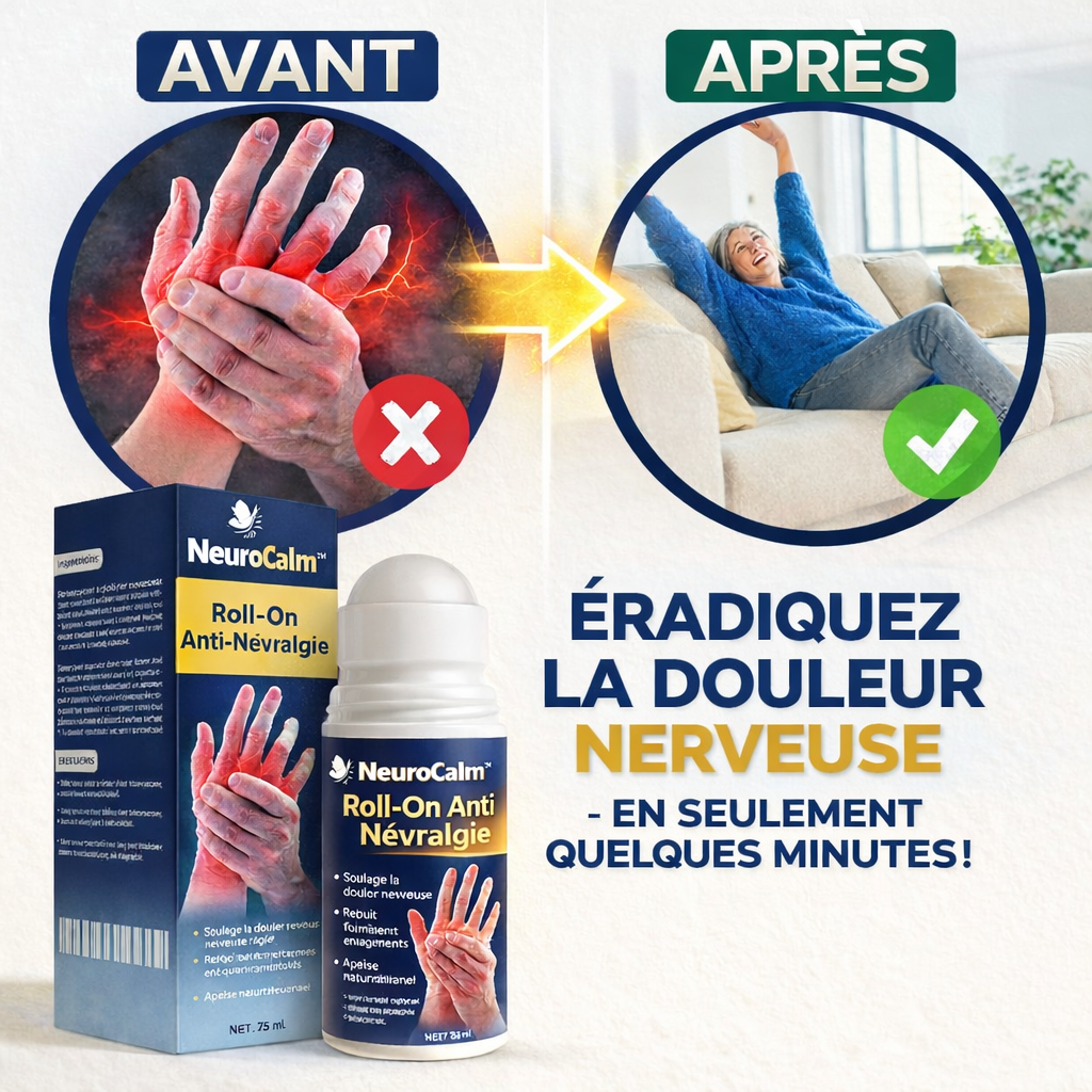 NeuroCalm™ Roll-On Anti-Névralgie | Stoppez les douleurs nerveuses en 24h chrono !