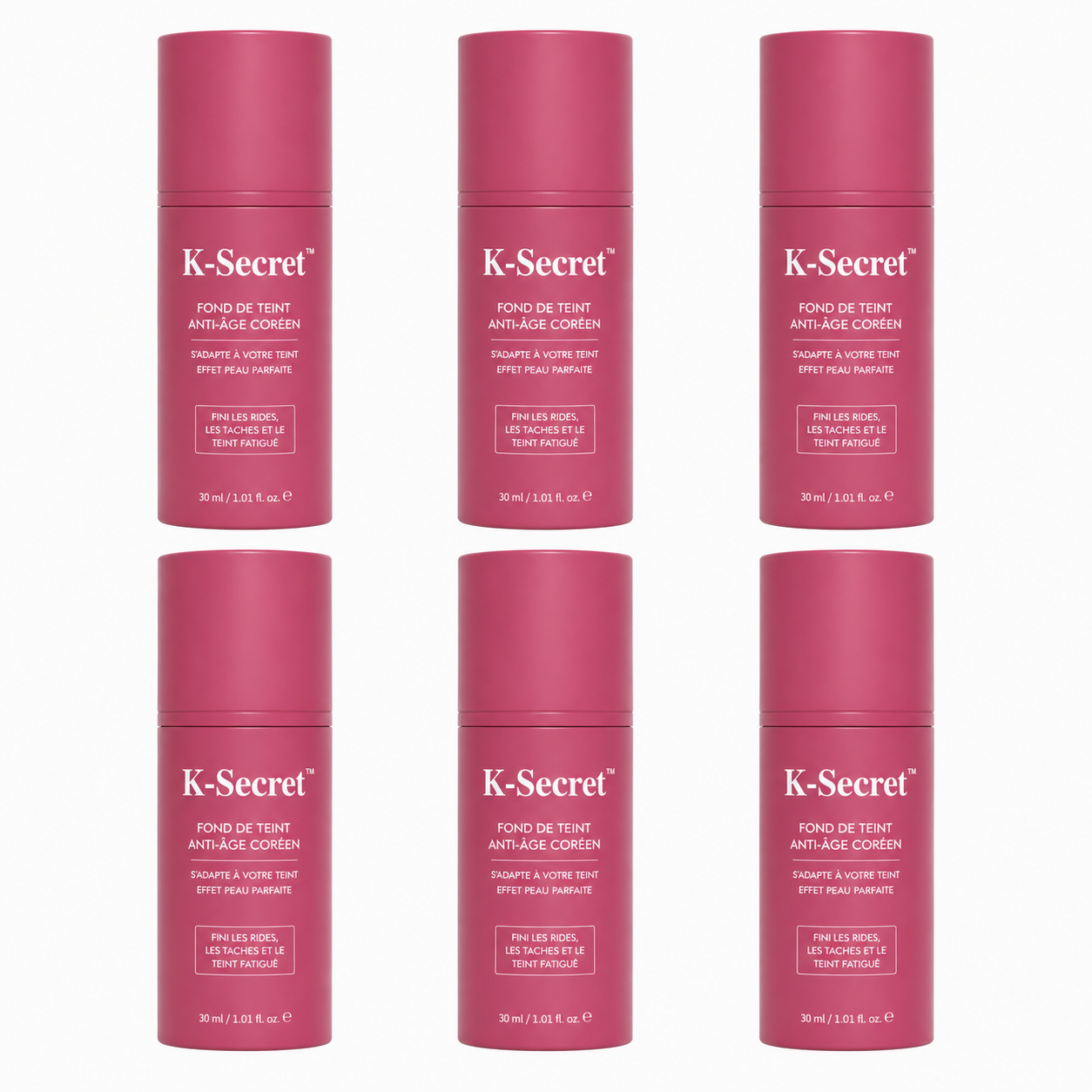 K-Secret™ Fond de Teint Anti-Âge Coréen | Fini les rides, les taches et le teint fatigué : retrouvez une peau éclatante avec une teinte qui s'adapte parfaitement à vous !