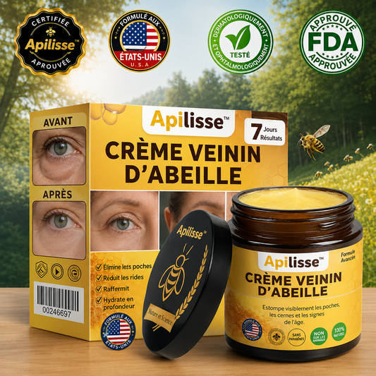 Apilisse™ Crème Venin d’Abeille Anti-Rides | Lifte votre peau et efface les taches en 7 jours chrono!