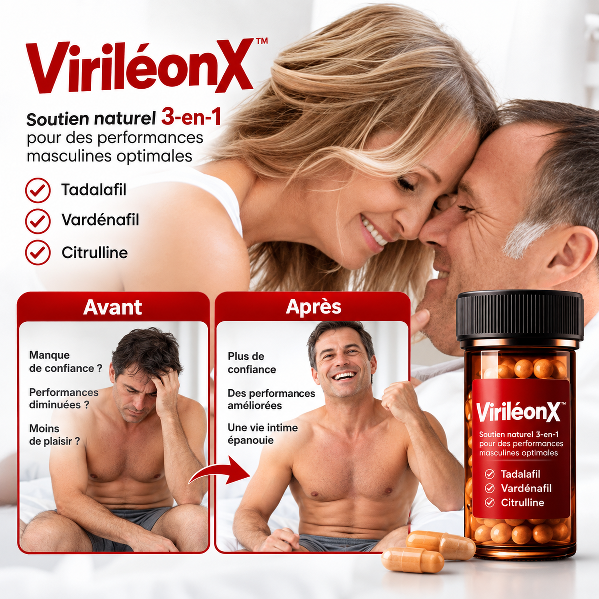 ViriléonX™ Gélule Virilité Instantanée | Retrouvez une érection ferme en 5 minutes, sans ordonnance !