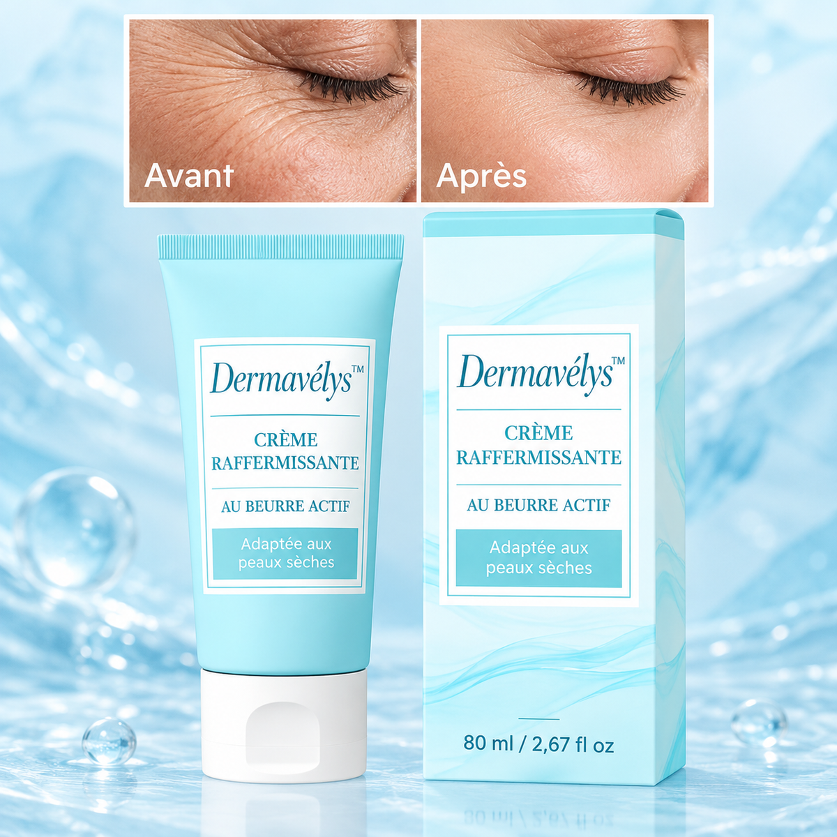 Dermavélys™ Crème Raffermissante au Beurre Actif | Lifte et retend votre peau dès la 1ère application!