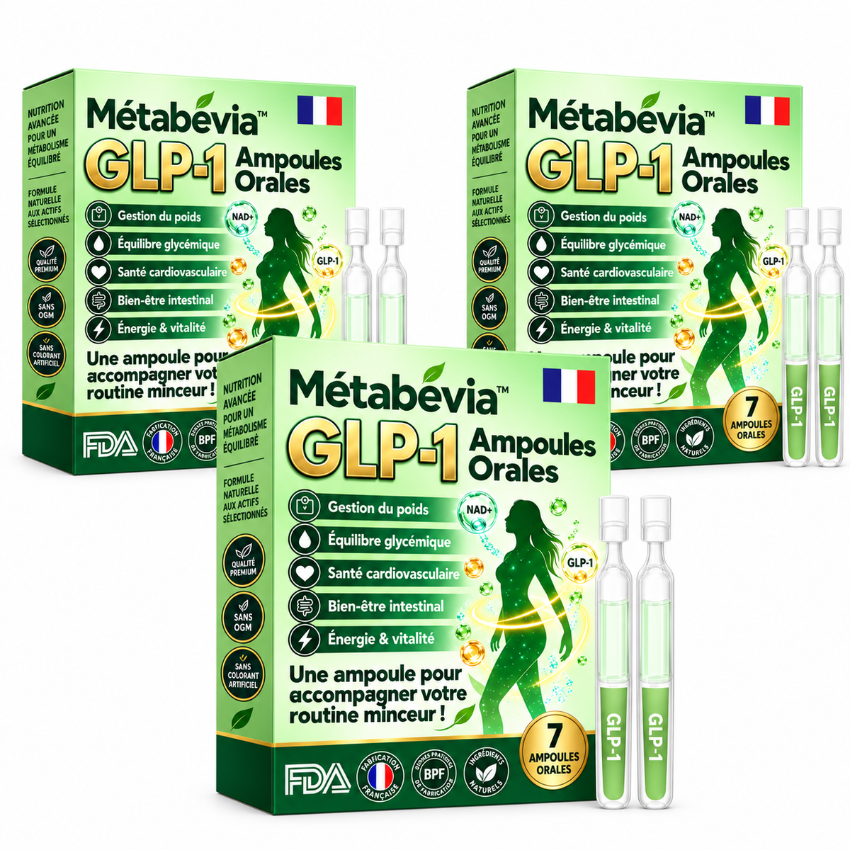 Métabévia™ Ampoules Orales GLP-1 | Brûle la Graisse, Stabilise la Glycémie et Régénère votre Corps en 7 Jours!