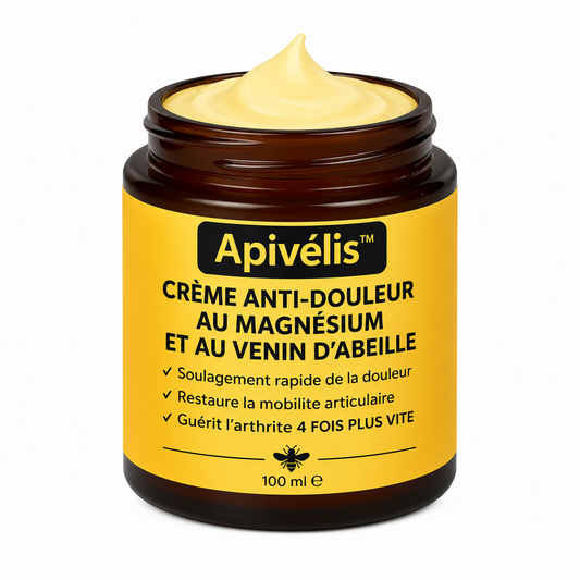 Apivélis™ Crème Anti-Douleur au Venin d’Abeille | Supprimez vos douleurs articulaires en quelques minutes !