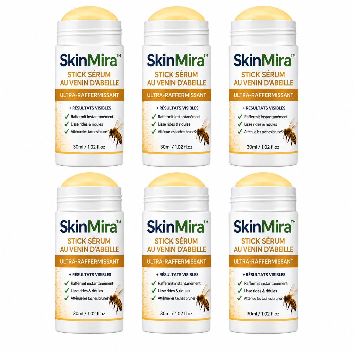 SkinMira™ Stick Sérum au Venin d’Abeille Ultra-Raffermissant | Efface les rides en 5 minutes chrono !