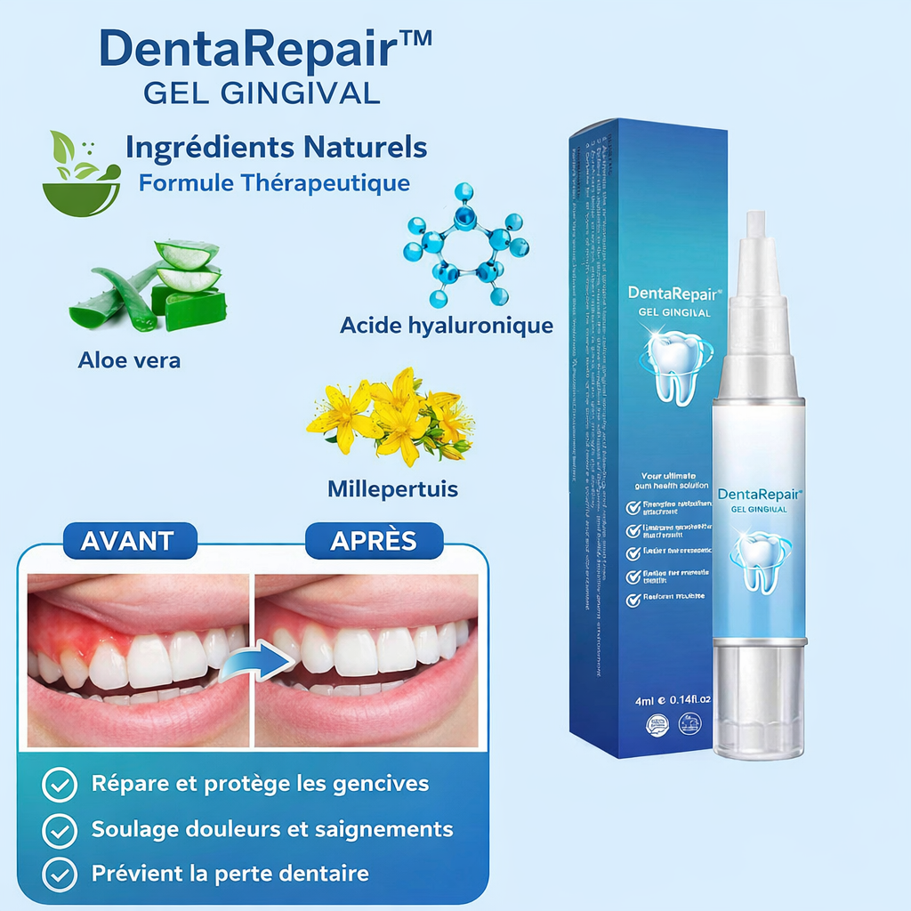 DentaRepair™ Gel Gingival | Répare les gencives et blanchit vos dents en 7 jours !