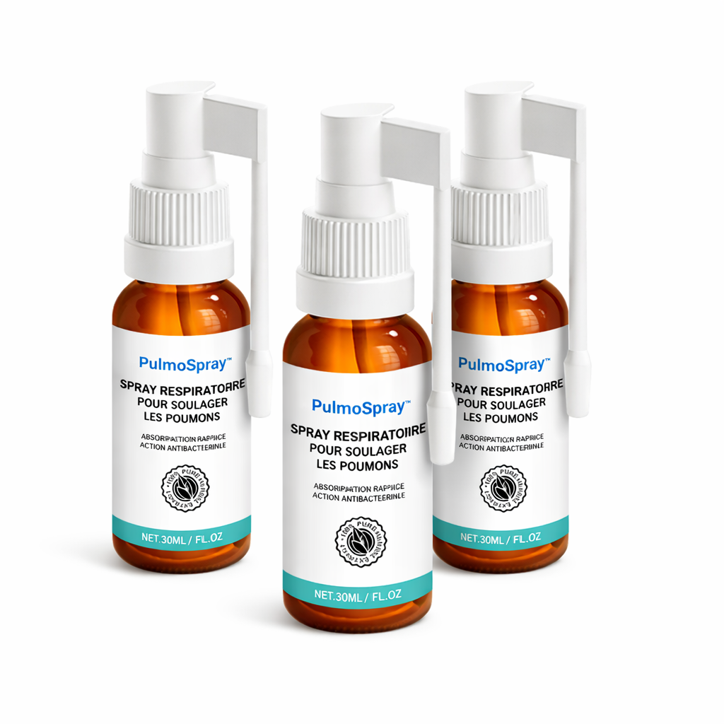 PulmoSpray™ Spray Respiratoire | Éliminez jusqu’à 92 % du mucus en 48 heures !