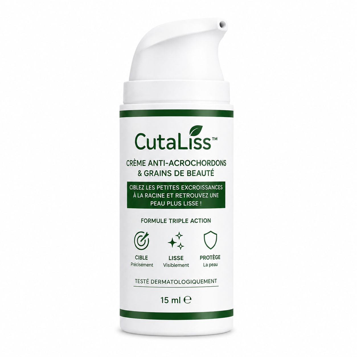 CutaLiss™ Crème Anti-Acrochordons & Grains de Beauté | Ciblez les petites excroissances à la racine et retrouvez une peau plus lisse !