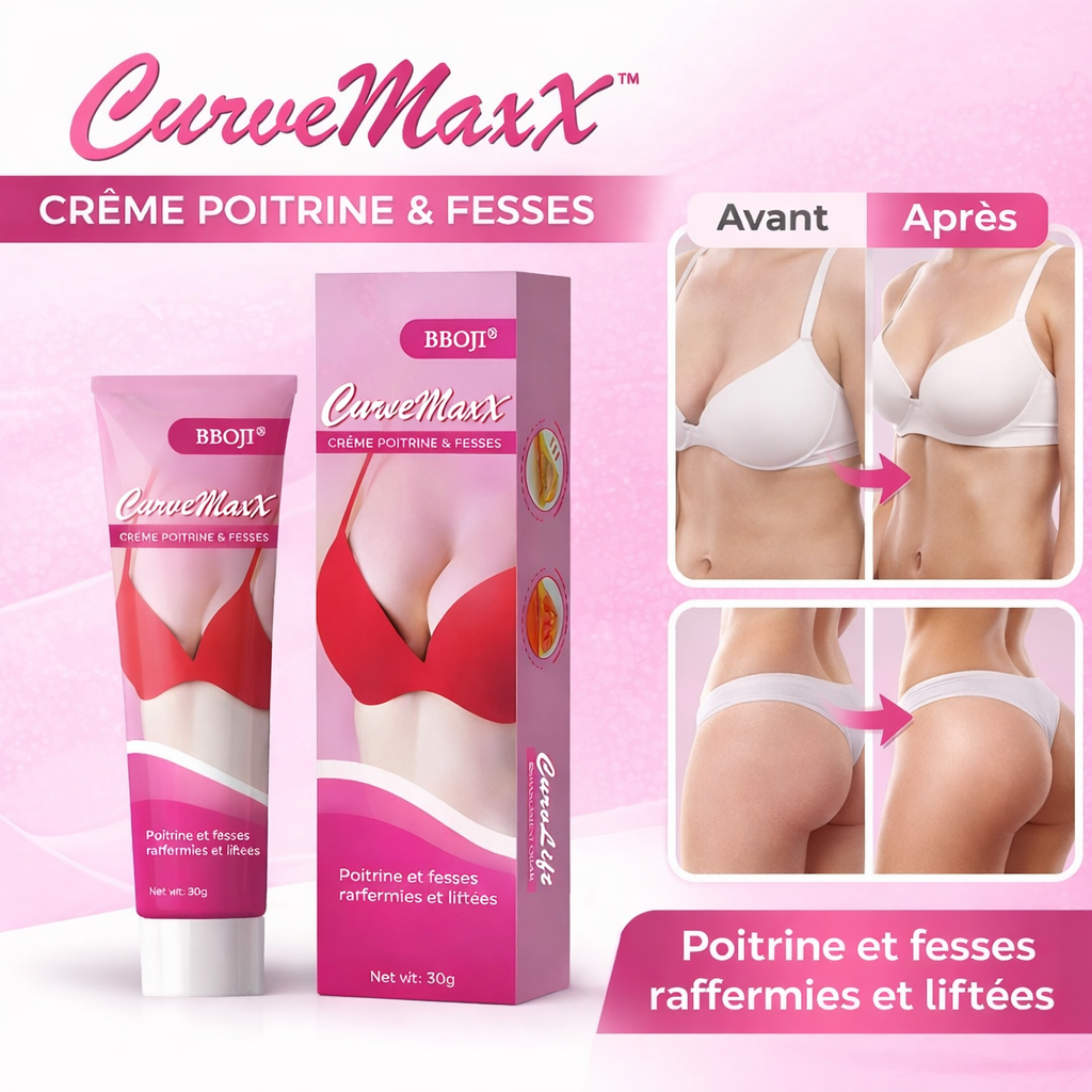 CurveMaxX™ Crème Poitrine & Fesses | Augmente visiblement vos formes en quelques minutes !