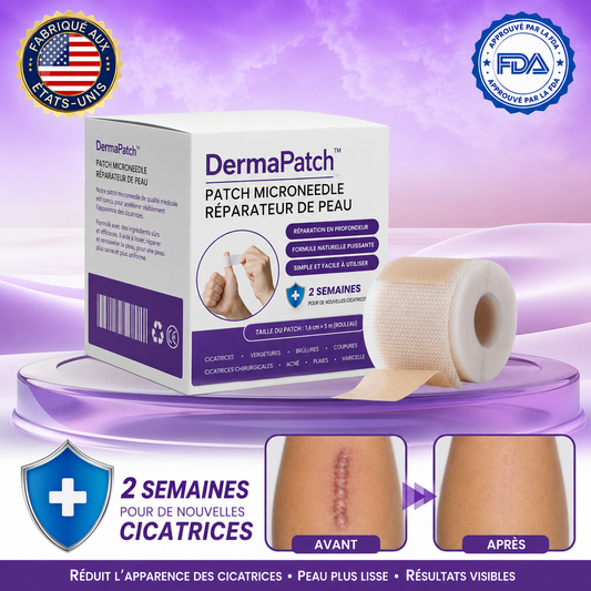 DermaPatch™ Patch Micro-Aiguilles Réparateur | Effacez rides, cicatrices et imperfections en 15 minutes !