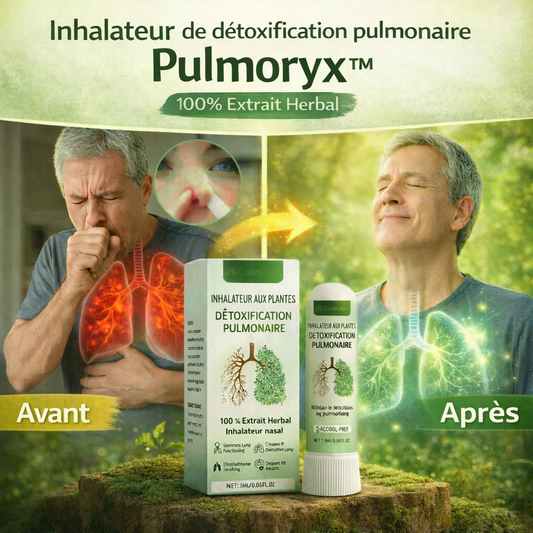 Inhalateur de détoxification pulmonaire Pulmoryx™ | 97 % de contaminants en moins : respirez librement en seulement 15 minutes !
