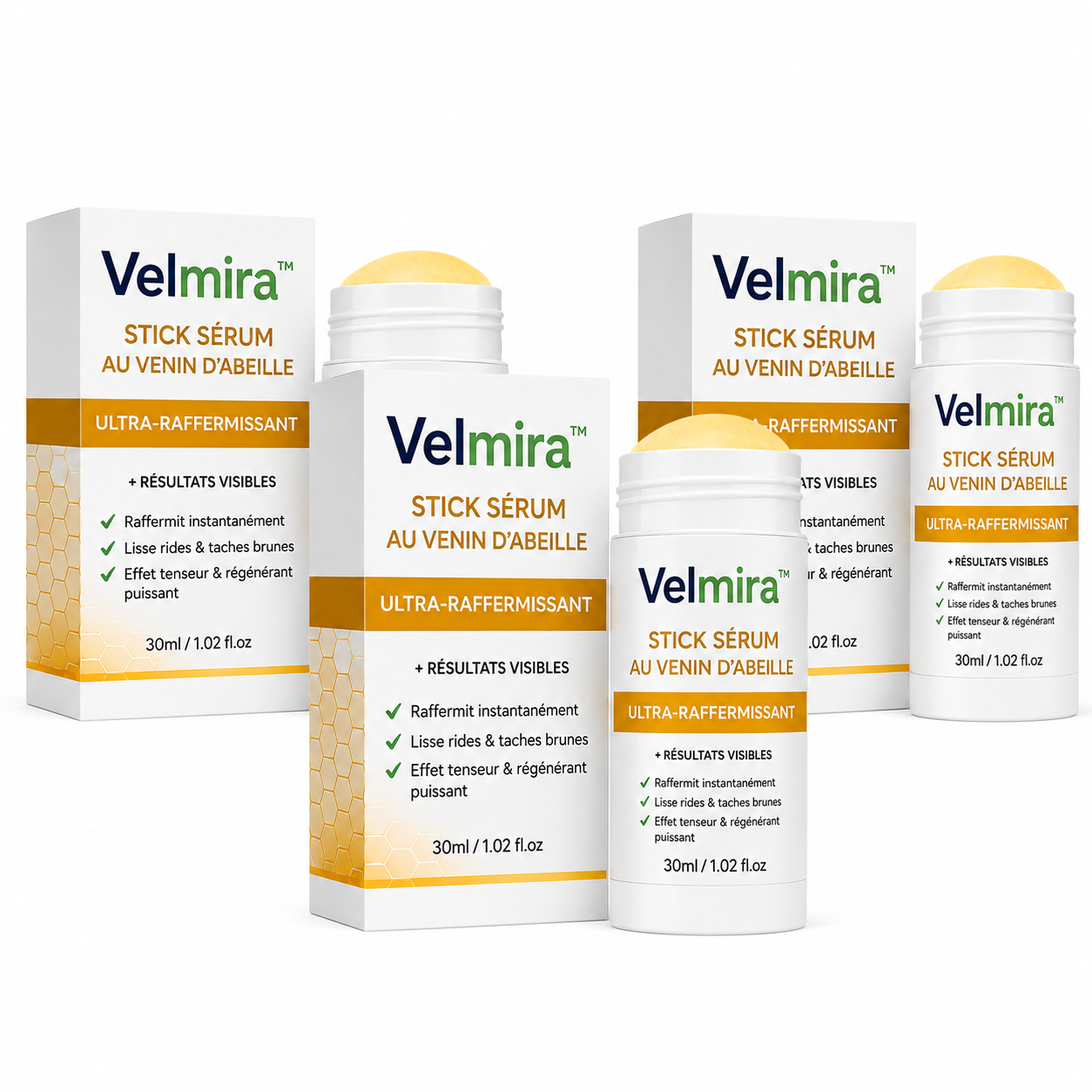 Velmira™ Stick Sérum au Venin d’Abeille Ultra-Raffermissant | Efface les rides en 5 minutes chrono !