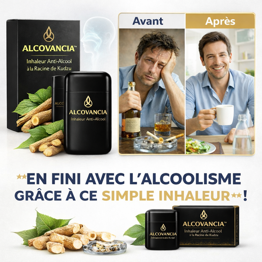 AlcoVancia™ Inhaleur Anti-Alcool à la Racine de Kudzu | Éradiquez l’envie de boire en 5 jours seulement !