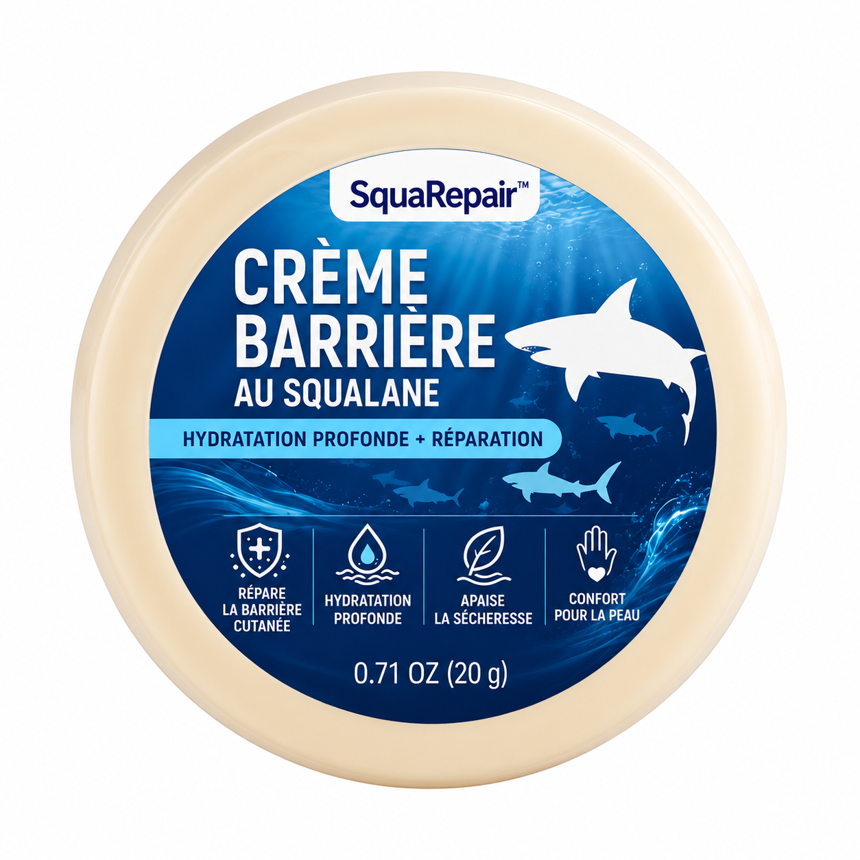 SquaRepair™ Crème Barrière au Squalane | Réparez votre peau sèche et irritée dès la première application !