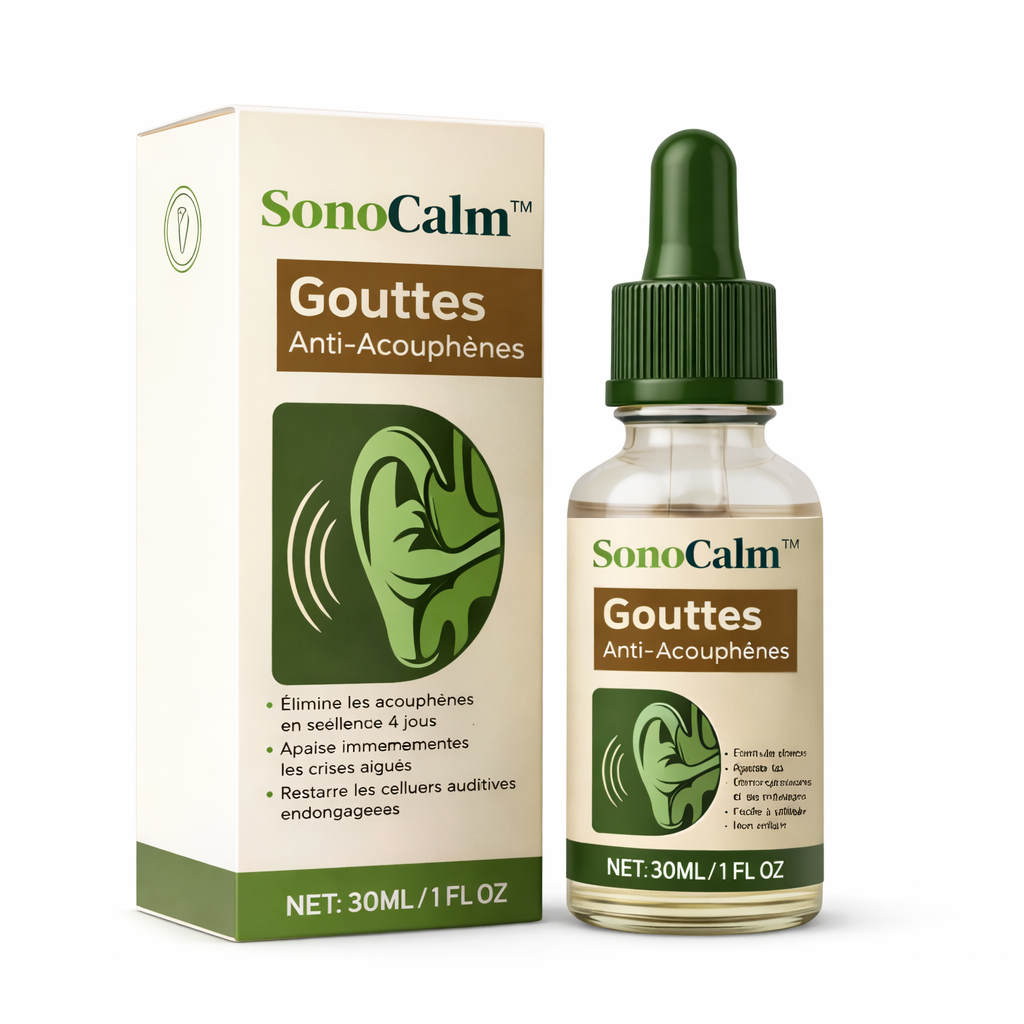 SonoCalm™ Gouttes Anti-Acouphènes | Faites taire les sifflements et retrouvez le silence en 4 jours !