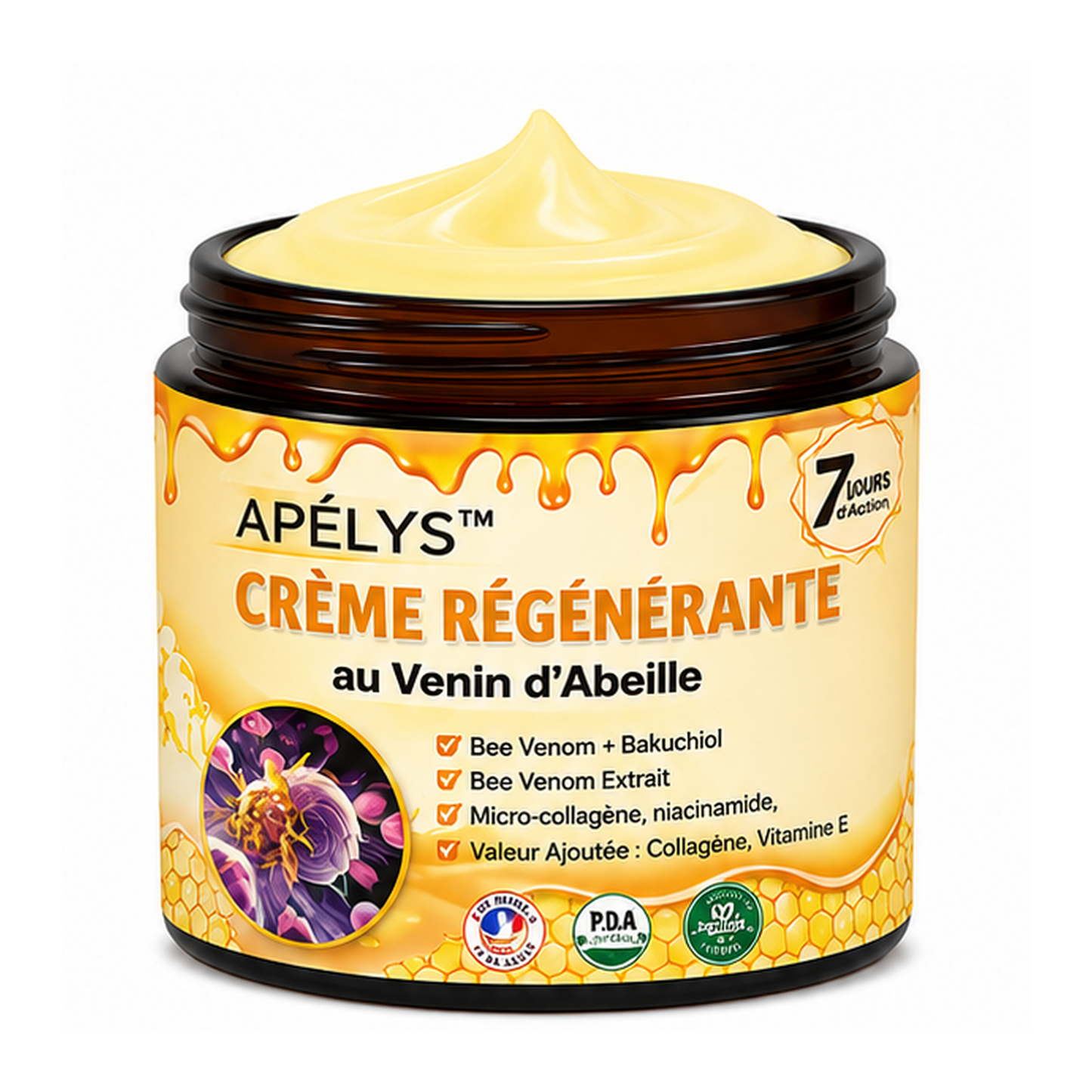 Apélys™ Crème Régénérante au Venin d’Abeille | Effacez rides et relâchement en 3 minutes !