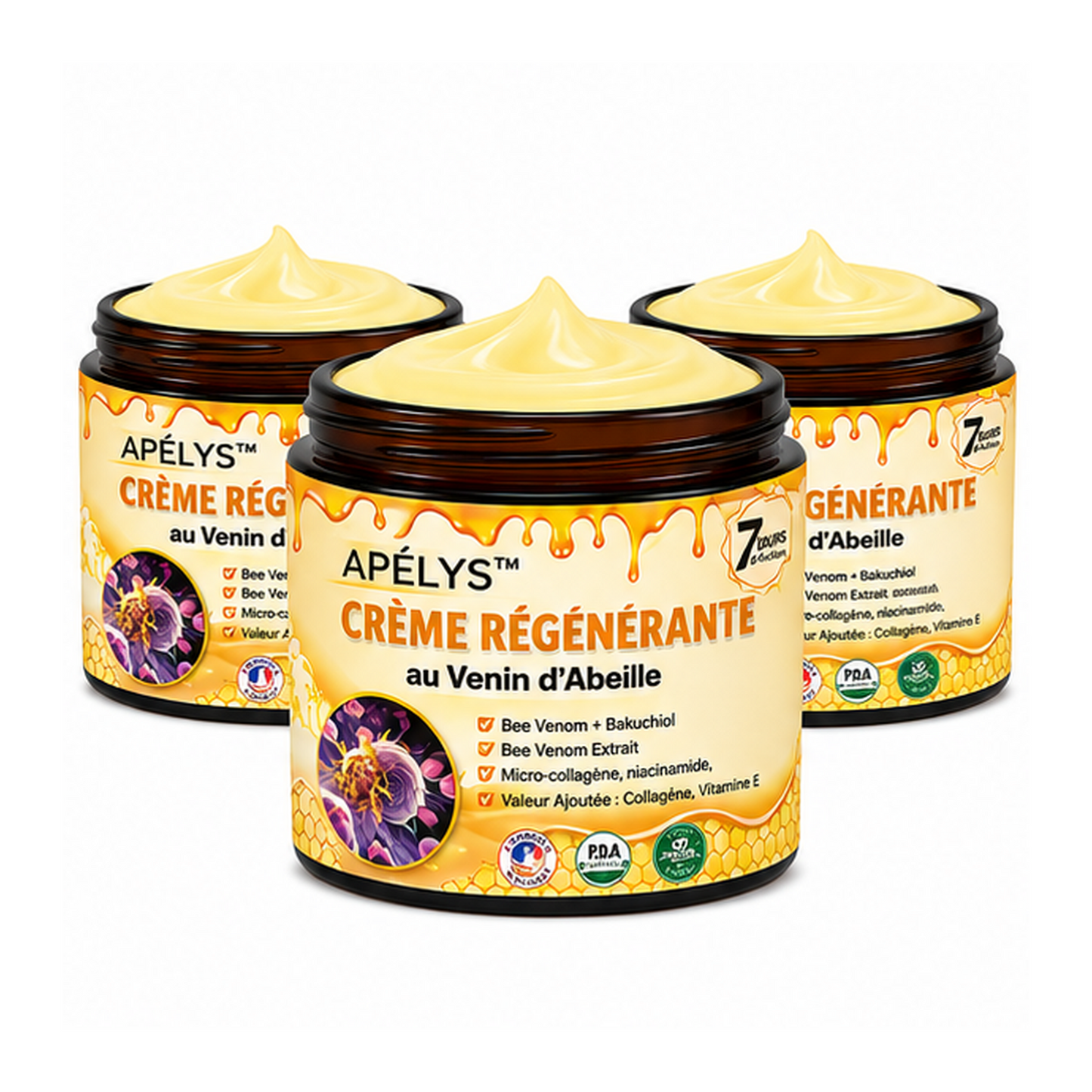 Apélys™ Crème Régénérante au Venin d’Abeille | Effacez rides et relâchement en 3 minutes !
