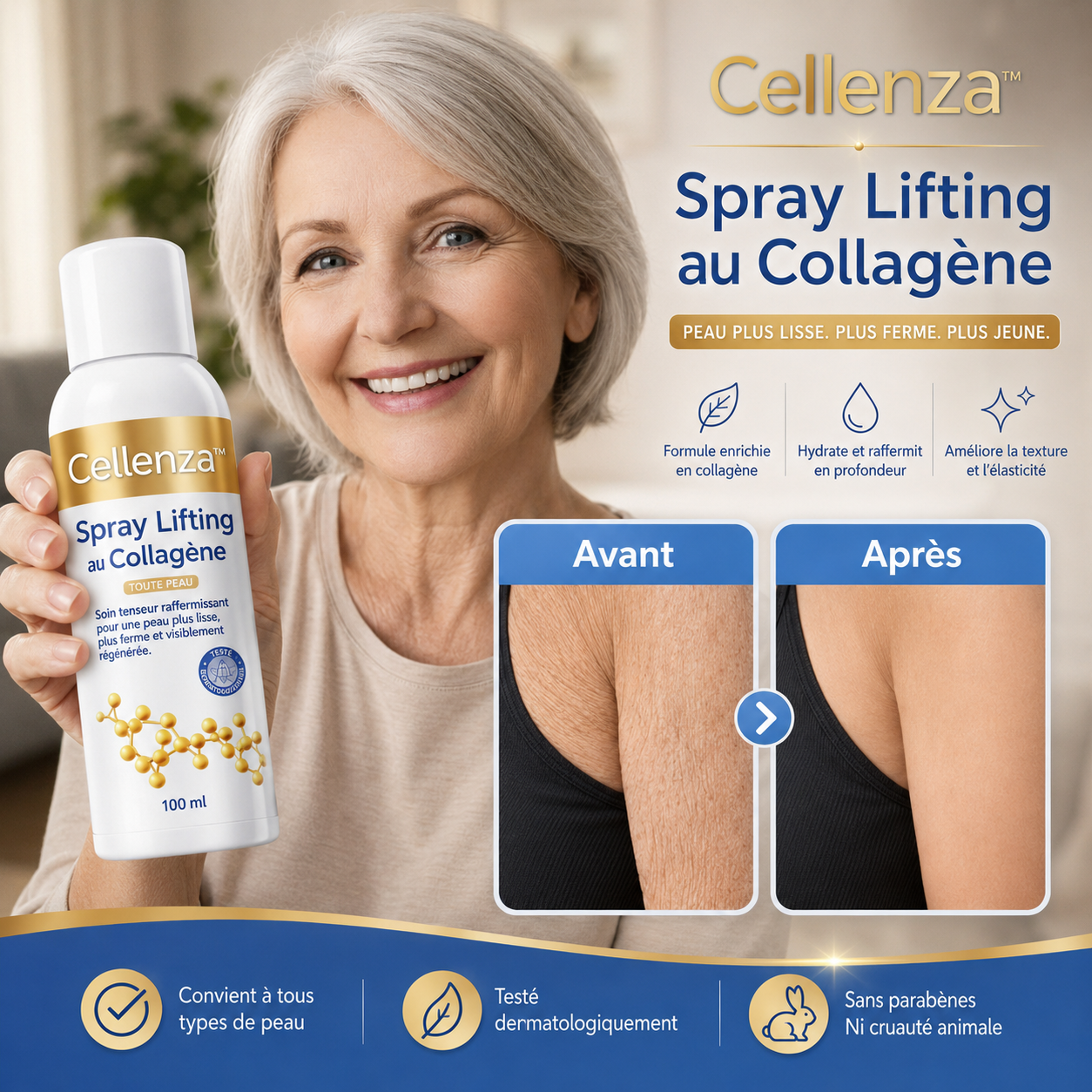 Cellenza™ Spray Lifting au Collagène | Retendez une peau relâchée en 24 heures chrono !