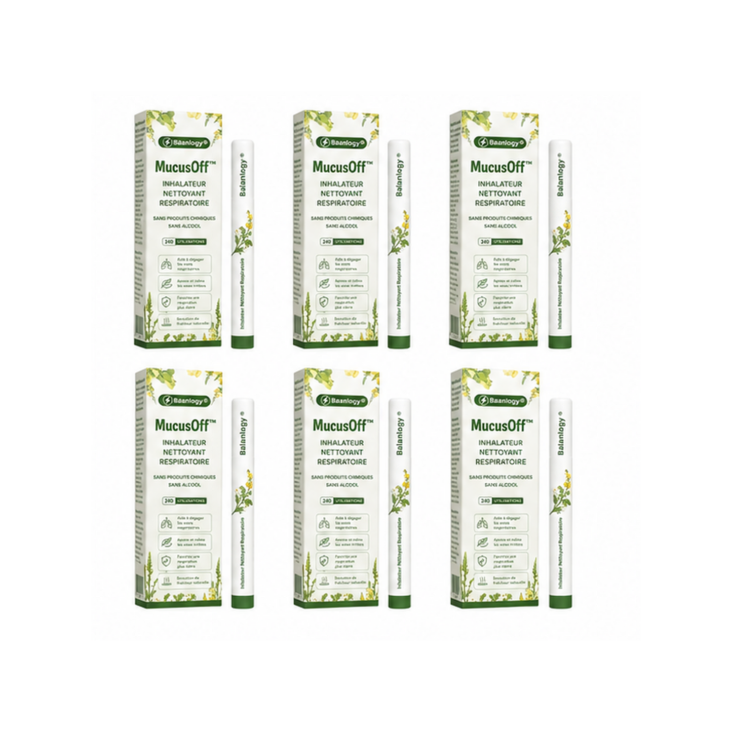 MucusOff™ Inhalateur Nettoyant Respiratoire | Respirez plus librement et dégagez vos poumons dès les premières utilisations !