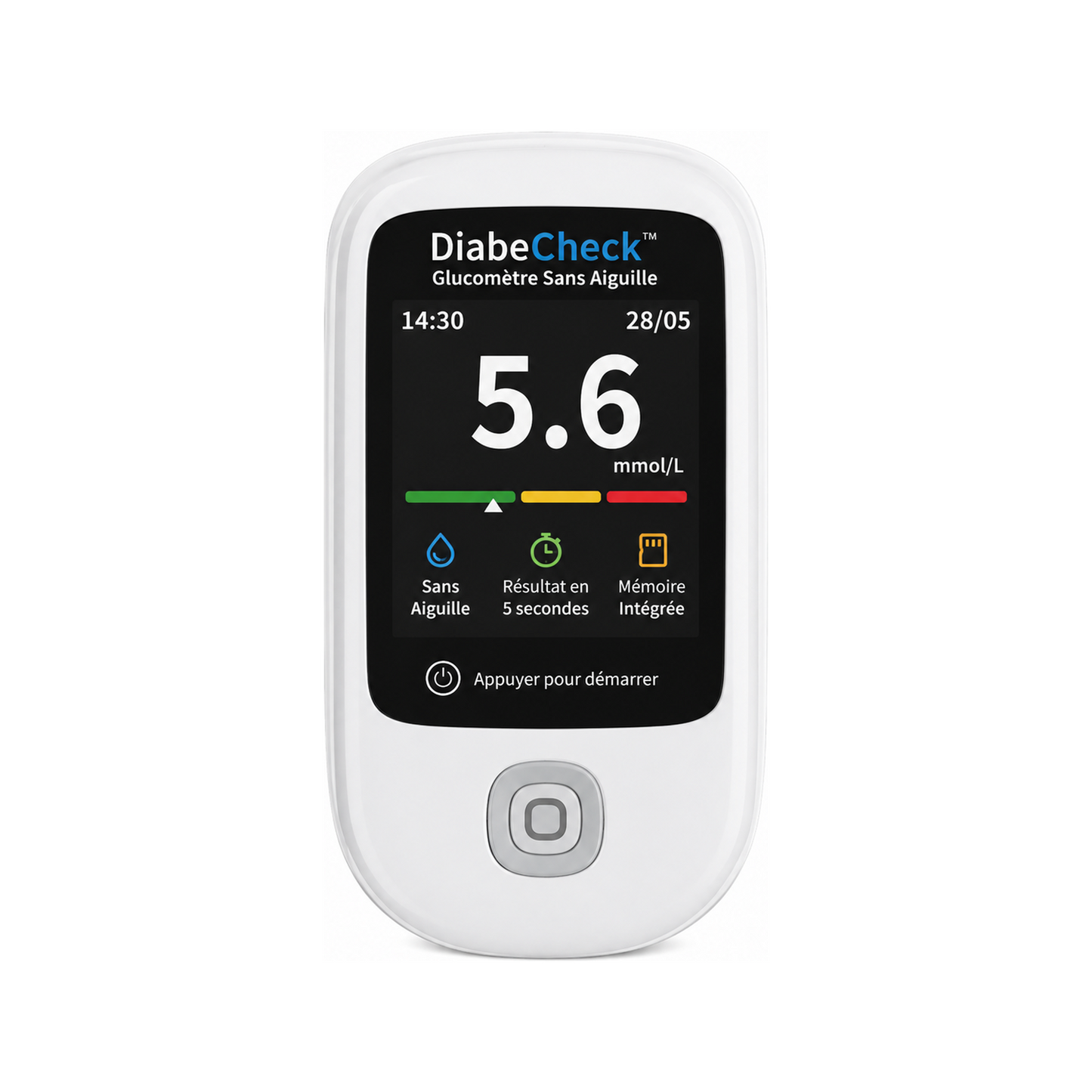 DiabeCheck™ Glucomètre Sans Aiguille | Mesurez votre glycémie en 5 secondes, sans piqûre ni douleur !