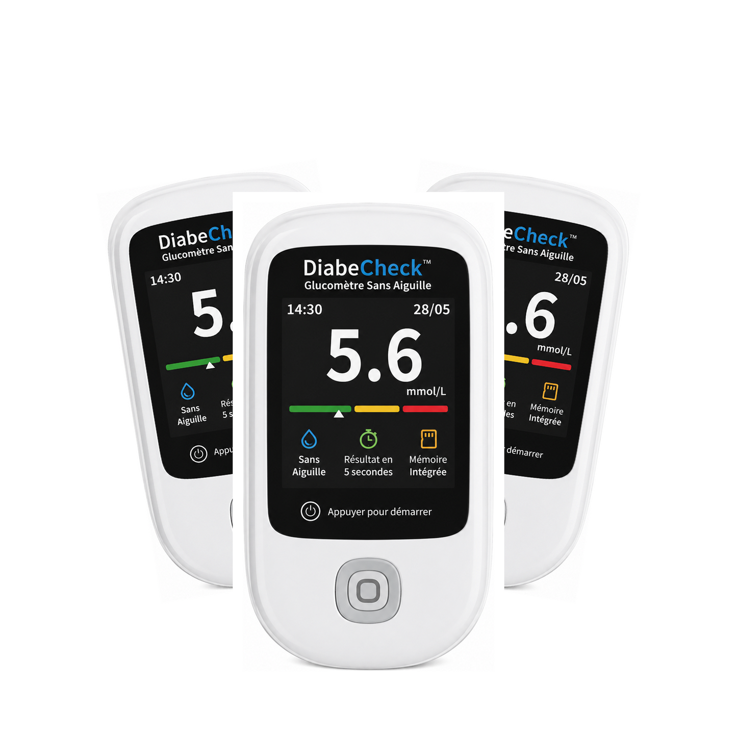 DiabeCheck™ Glucomètre Sans Aiguille | Mesurez votre glycémie en 5 secondes, sans piqûre ni douleur !