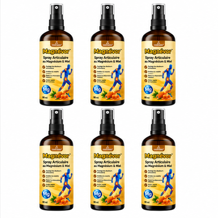 Magnévor™ Spray Articulaire au Magnésium & Miel | Répare vos articulations douloureuses en 10 minutes!