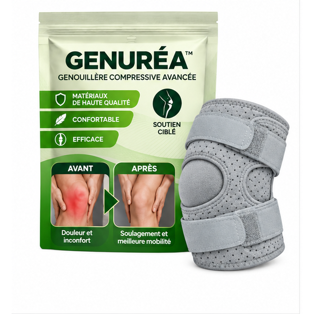 Genuréa™ Genouillère Compressive Avancée | Retrouve une marche sans douleur en 24 h!