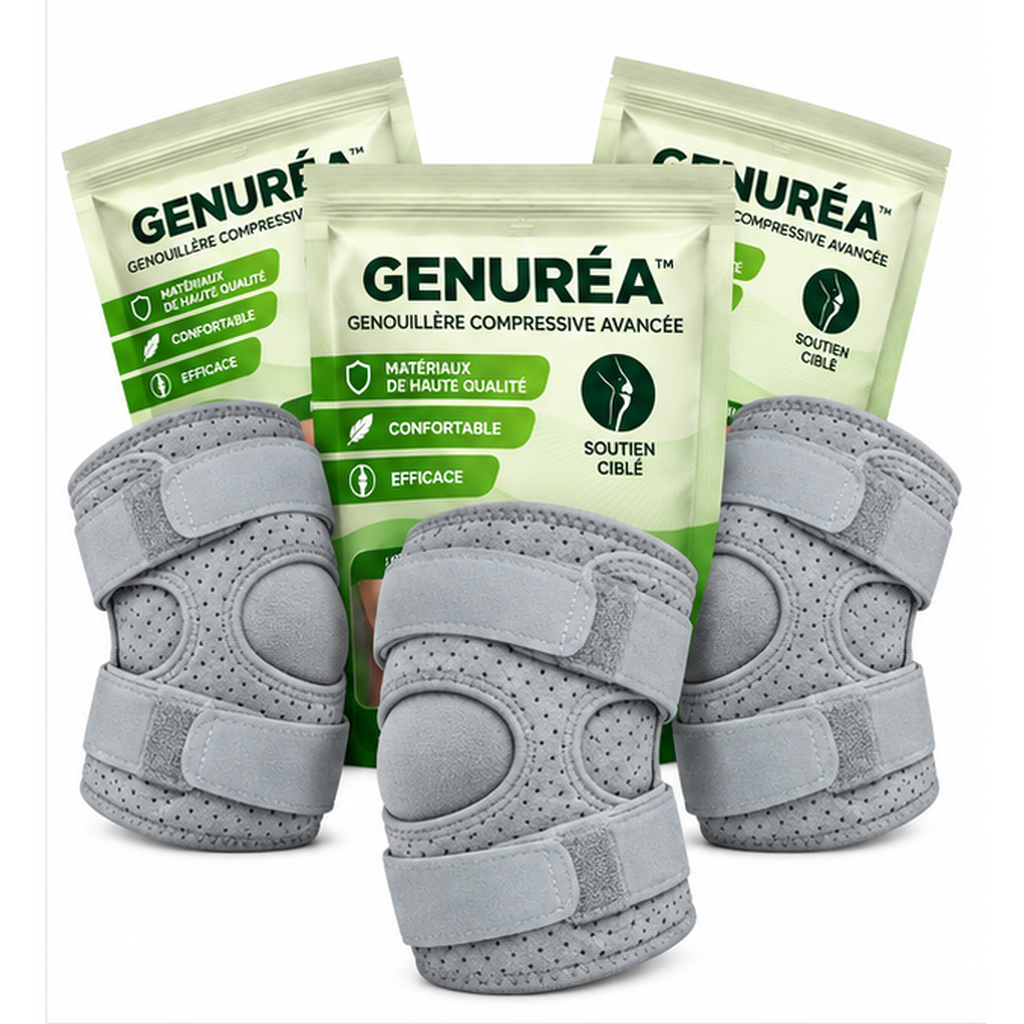 Genuréa™ Genouillère Compressive Avancée | Retrouve une marche sans douleur en 24 h!