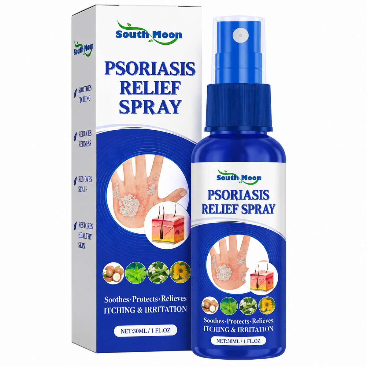 Eczoria™ Spray Apaisant Psoriasis | Apaisez les démangeaisons et retrouvez une peau plus confortable dès les premières applications !