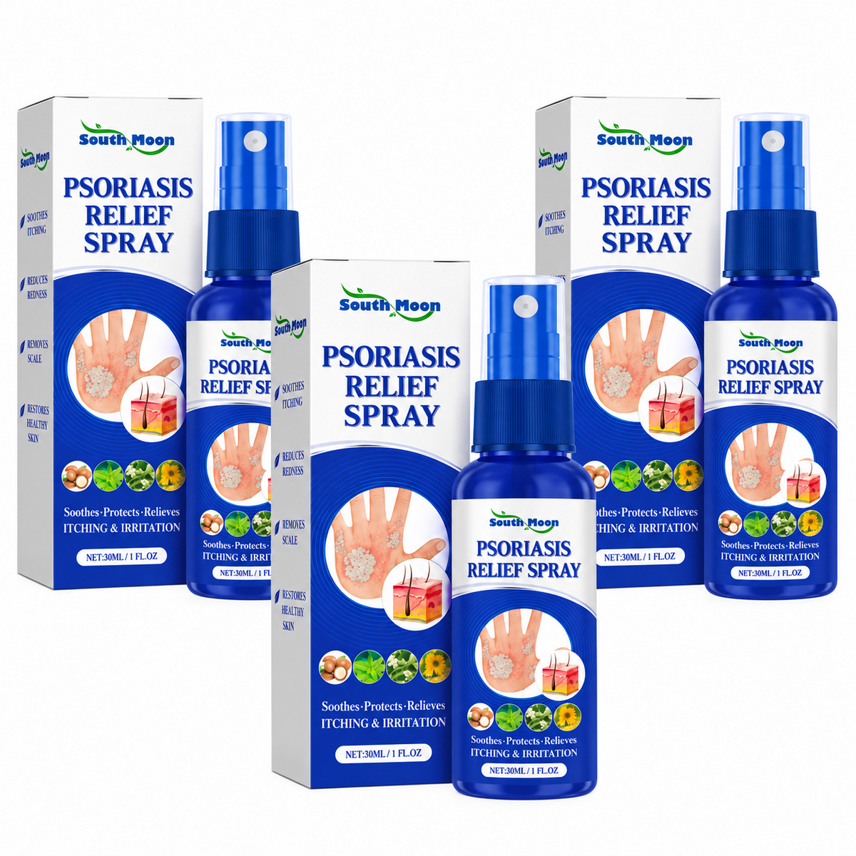 Eczoria™ Spray Apaisant Psoriasis | Apaisez les démangeaisons et retrouvez une peau plus confortable dès les premières applications !