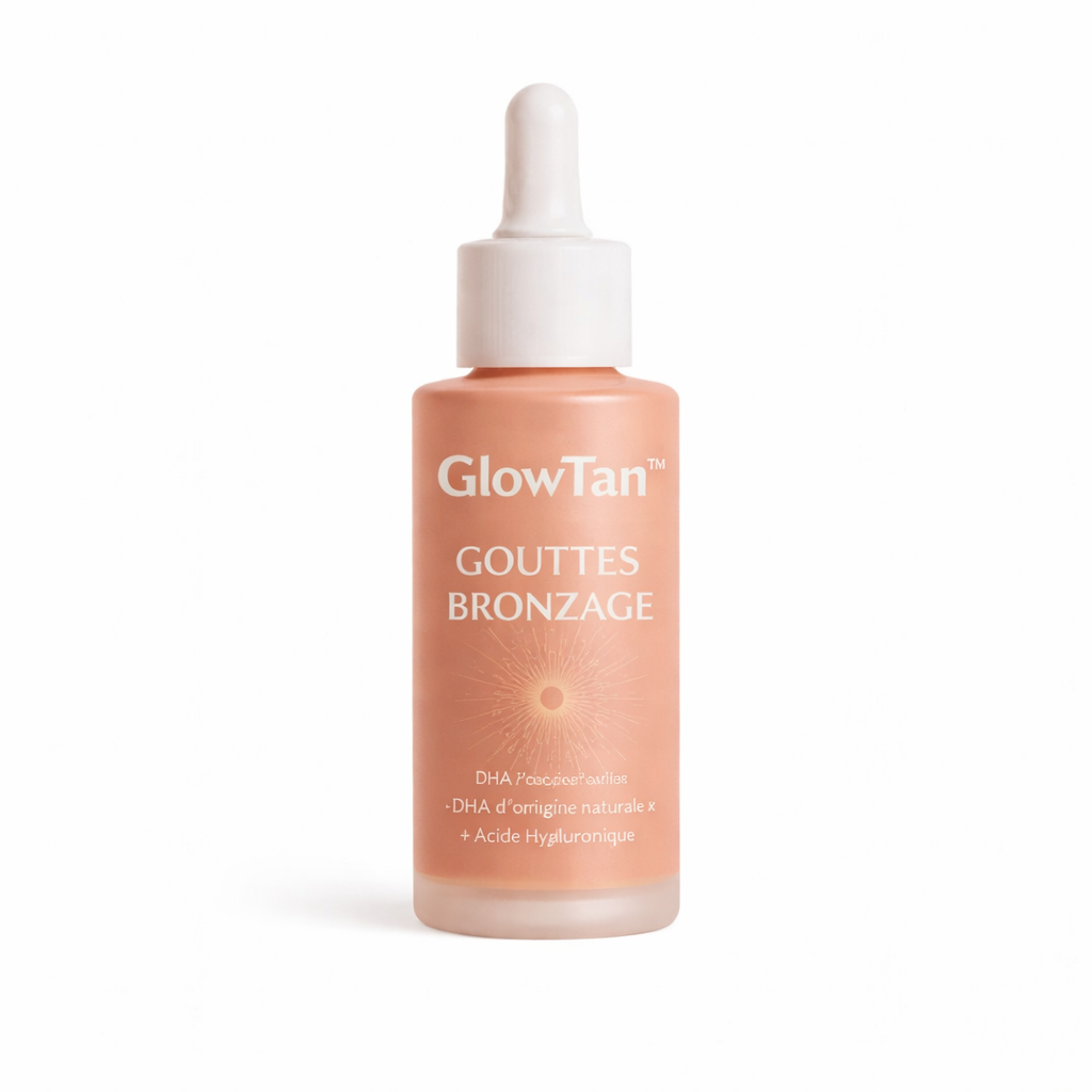 GlowTan™ Gouttes Bronzage | Obtenez un teint hâlé parfait et un effet soleil irrésistible en 7 jours sans UV !