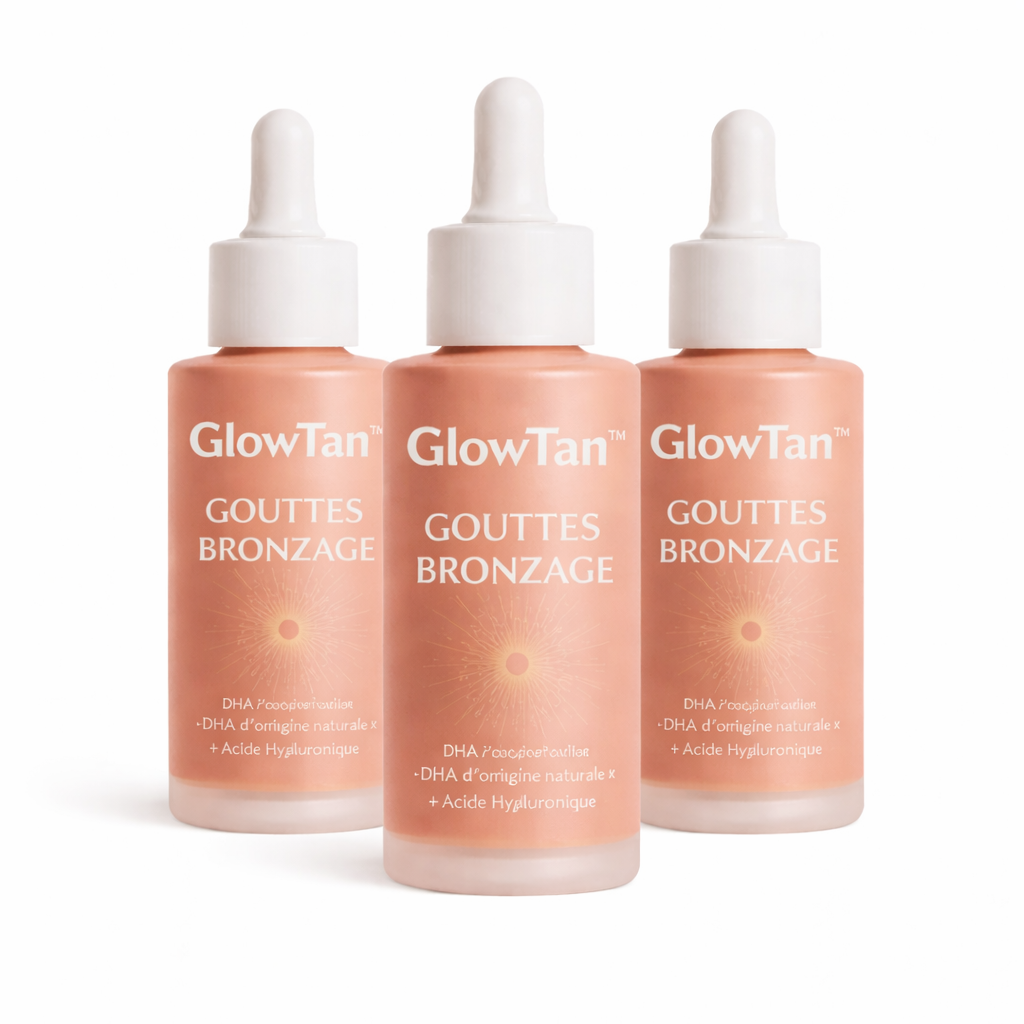 GlowTan™ Gouttes Bronzage | Obtenez un teint hâlé parfait et un effet soleil irrésistible en 7 jours sans UV !