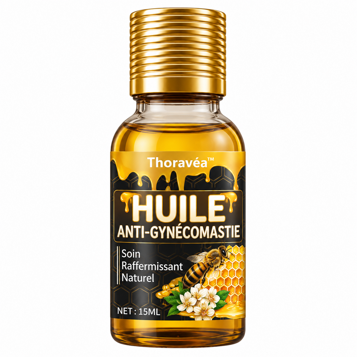 Thoravéa™ Huile Anti-Gynécomastie | Éliminez la graisse et retrouvez un torse plat en 10 minutes !
