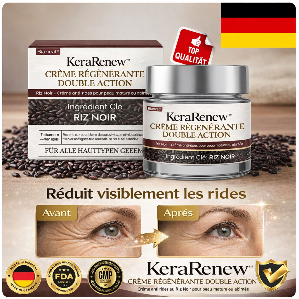 KeraRenew™ Crème Régénérante Double Action | Éliminez les rugosités et révélez une peau lisse et renouvelée en quelques jours !