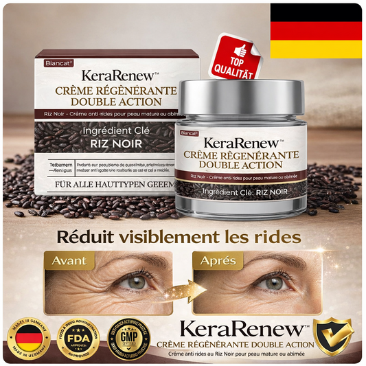 KeraRenew™ Crème Régénérante Double Action | Éliminez les rugosités et révélez une peau lisse et renouvelée en quelques jours !