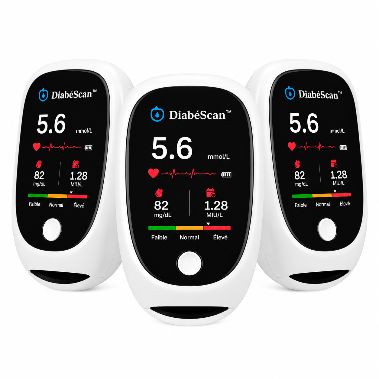 DiabéScan™ Capteur Glycémie Sans Piqûre | Contrôlez votre glycémie en 5 secondes, sans piqûres, sans douleur !