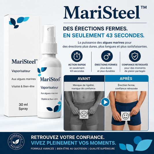 MariSteel™ Vaporisateur Érectile aux Algues Marines | Obtenez une érection dure comme le roc en 43 secondes!