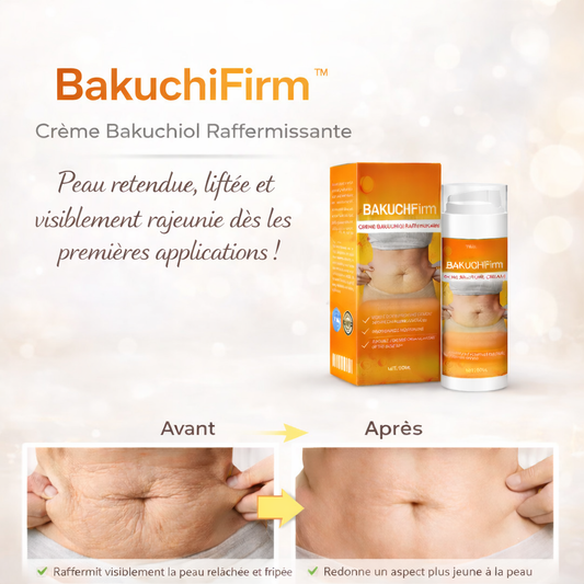BakuchiFirm™ Crème Bakuchiol Raffermissante | Peau retendue, liftée et visiblement rajeunie dès les premières applications !