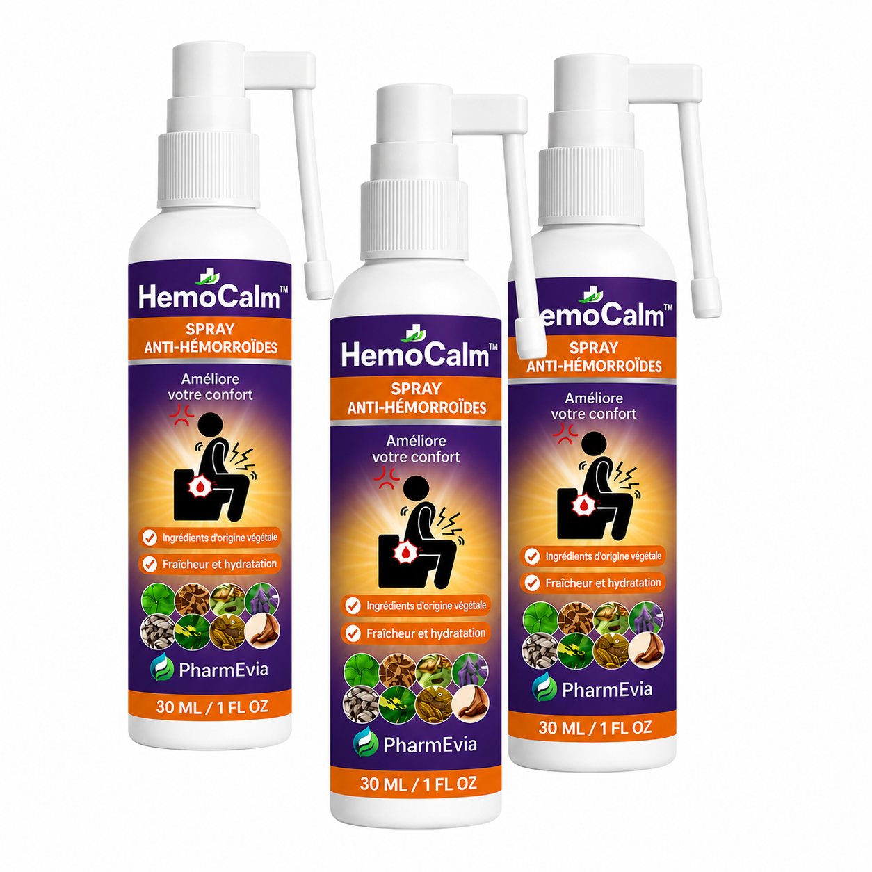HemoCalm™ Spray Hémorroïdes | Apaisez brûlures, démangeaisons et gonflements dès les premières pulvérisations !