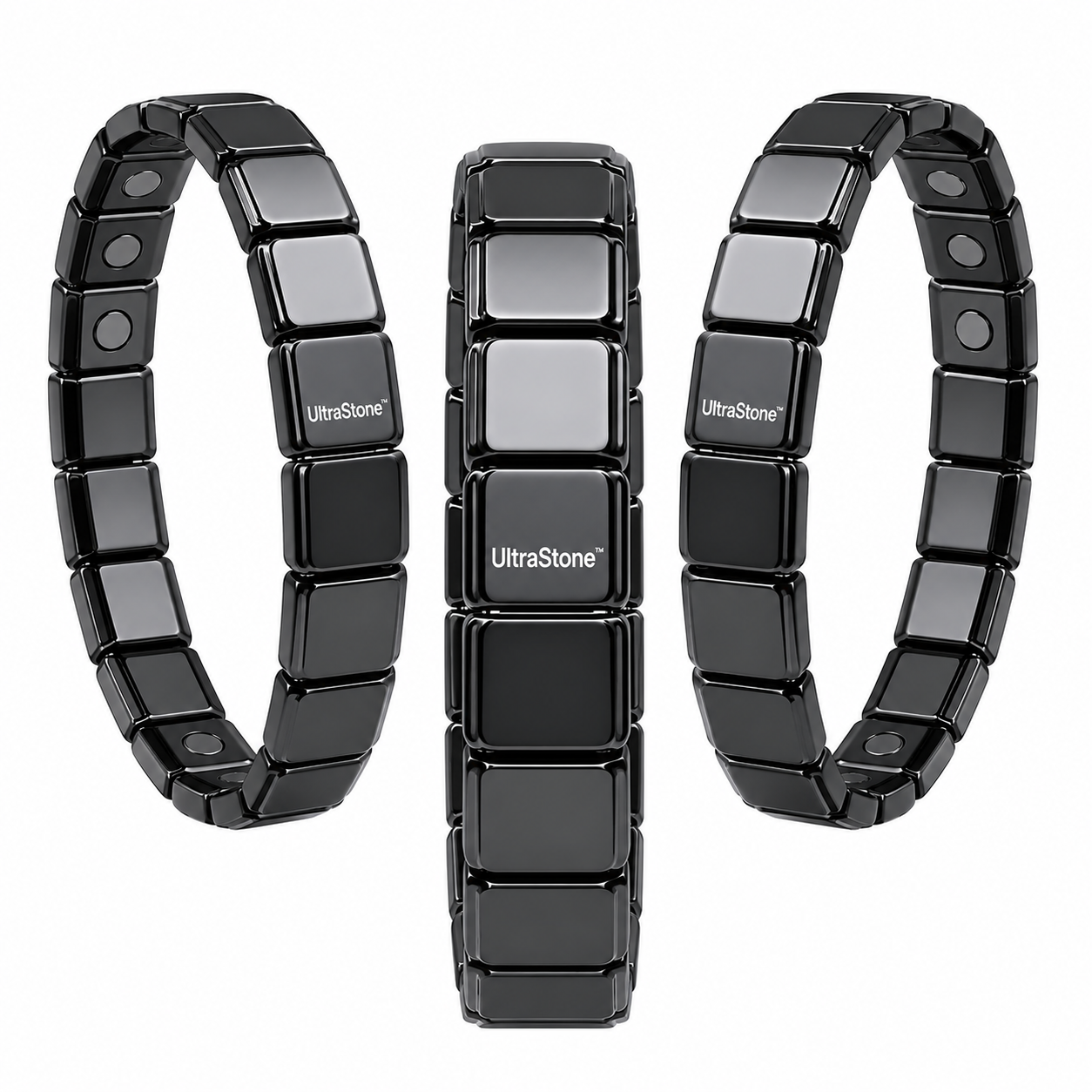 UltraStone™ Bracelet Magnétique en Hématite | Boost ton taux de testostérone de +92 % en 7 jours seulement!