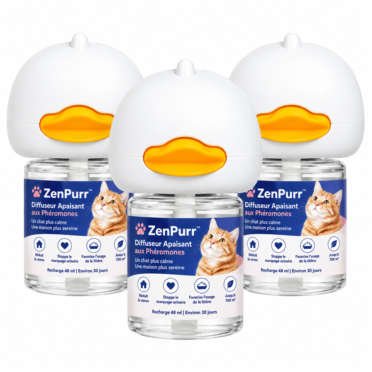 ZenPurr™ Diffuseur Apaisant aux Phéromones | Stoppez le marquage urinaire et retrouvez un chat calme dès les premiers jours !