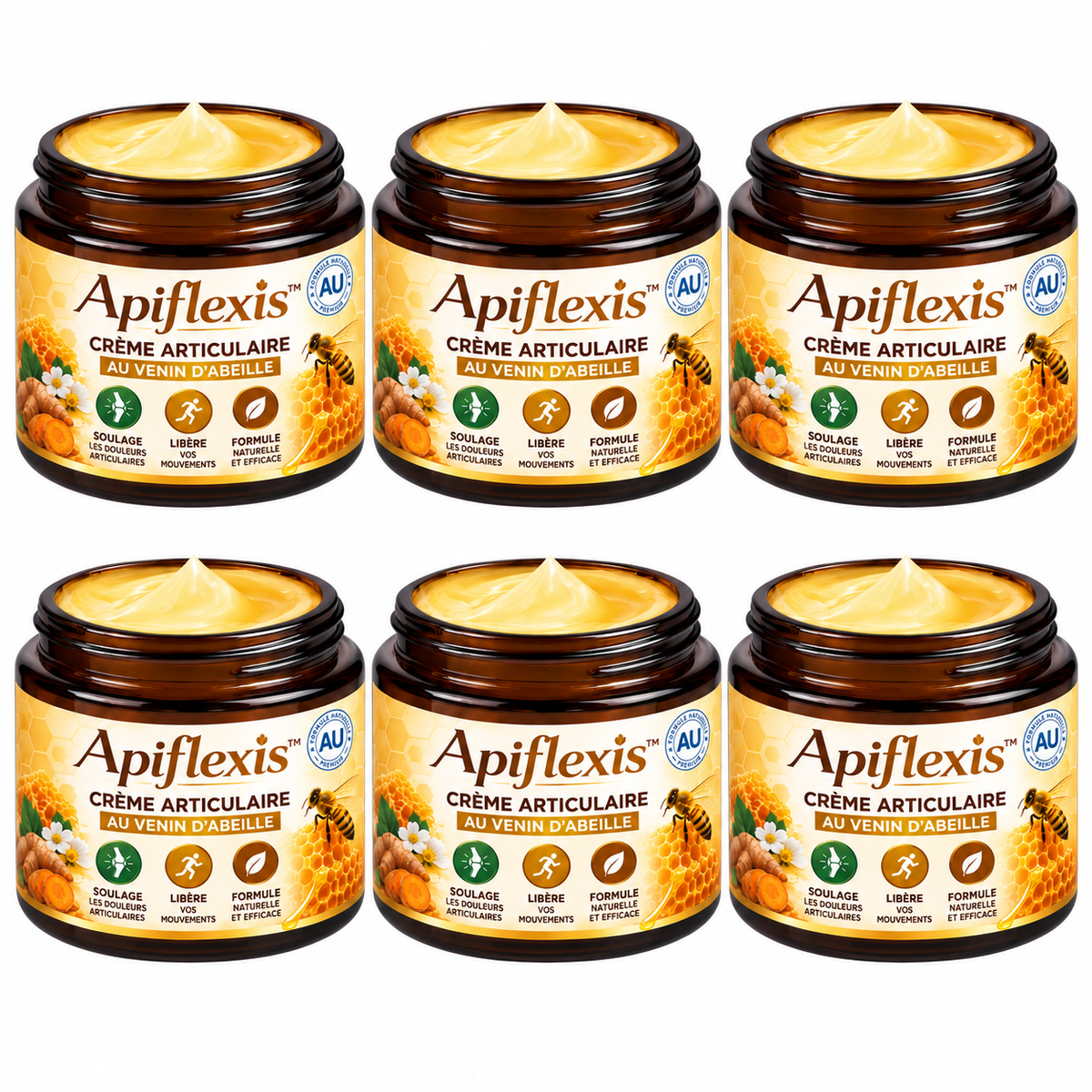 Apiflexis™ Crème Articulaire au Venin d’Abeille | Soulage les douleurs et libère vos articulations en 10 minutes !