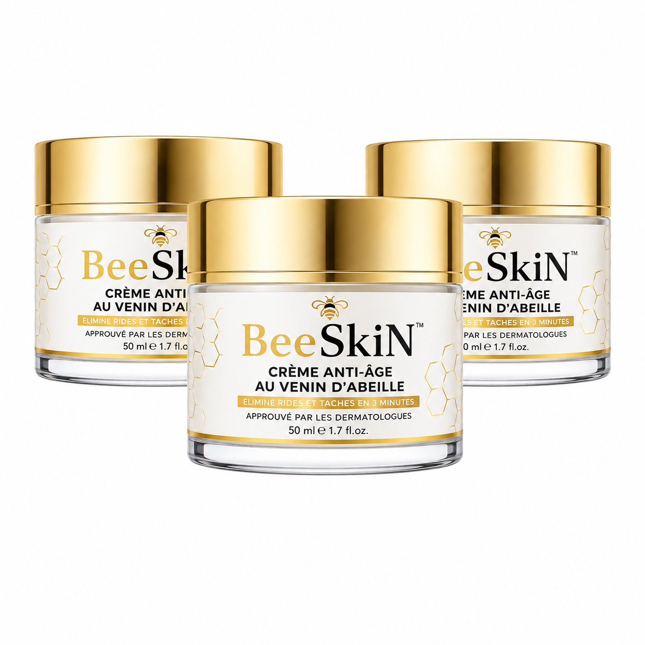 BeeSkiN™ Crème Anti-Âge au Venin d’Abeille | Élimine rides et taches en 3 minutes – approuvé par les dermatologues!