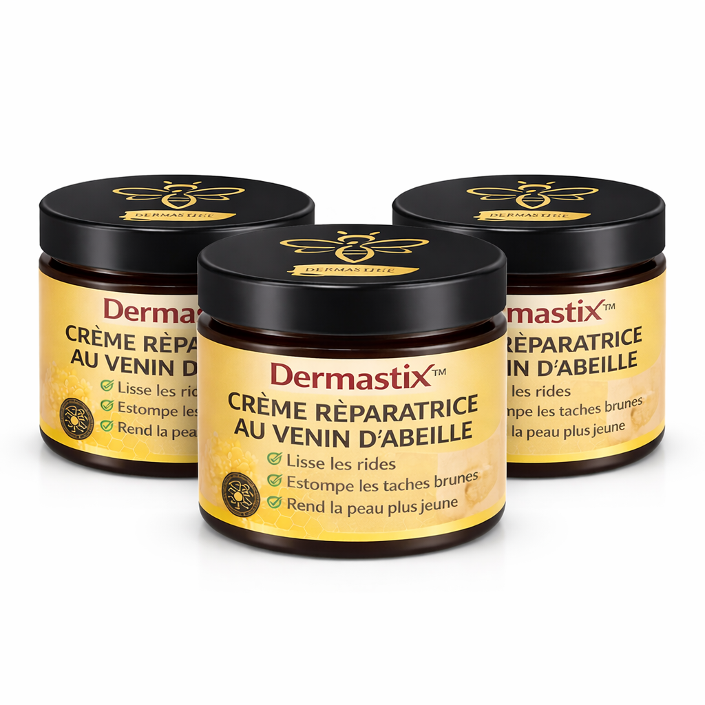 Dermastix™ Crème Réparatrice au Venin d’Abeille | Stoppe rougeurs, eczéma et boutons dès la première application !