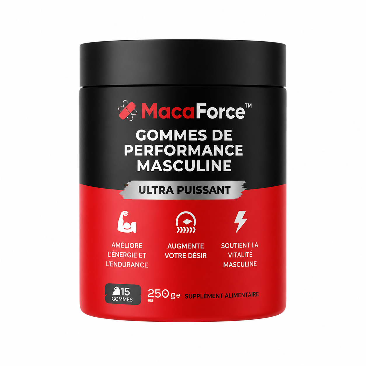 MacaForce™ Gummies Virilité au Maca | Obtenez une érection dure en 5 minutes, sans avaler de pilules !