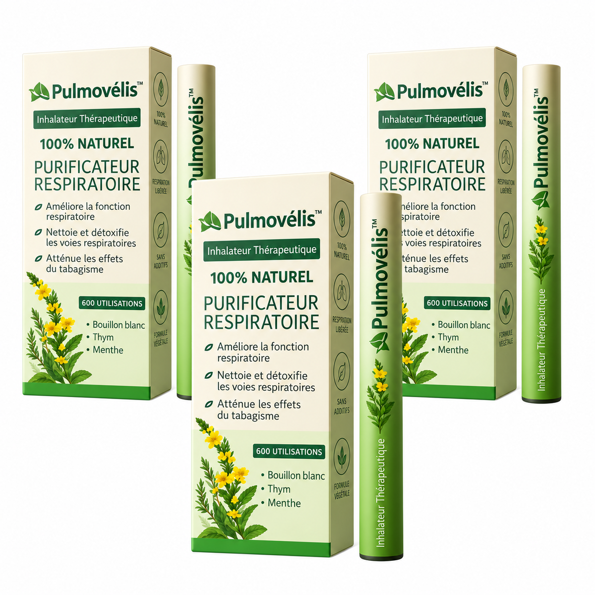 Pulmovélis™ Inhalateur Thérapeutique | Débouche vos poumons et stoppe l’essoufflement en 90 secondes!