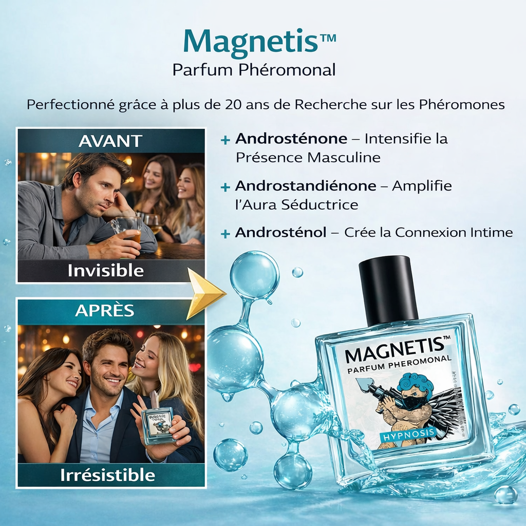 Magnetis™ Parfum Phéromonal | Attirez tous les regards et éveillez son désir en 2 pulvérisations !