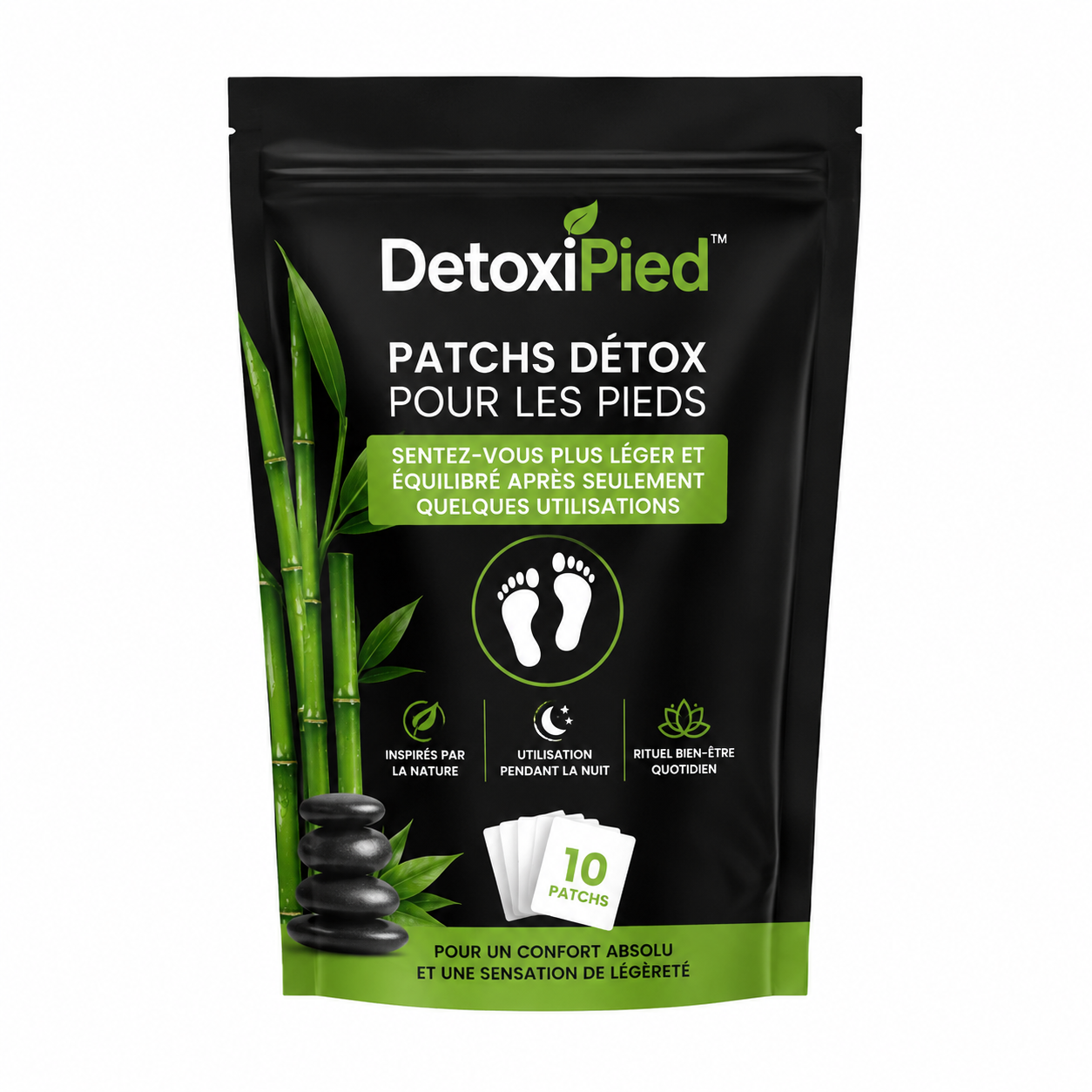 DetoxiPied™ Patchs détox pour les pieds | Sentez-vous plus léger et équilibré après seulement quelques utilisations !