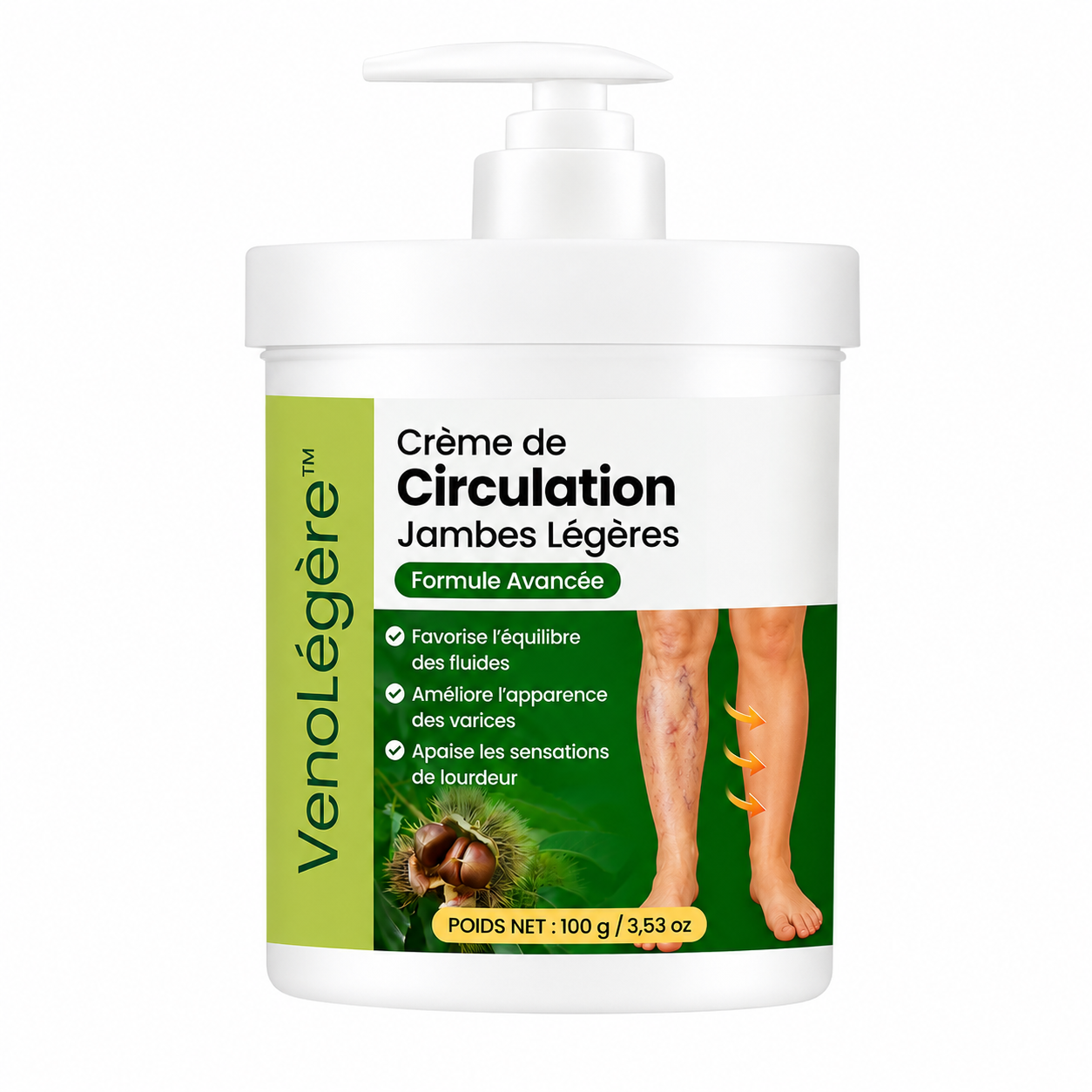VenoLégère™ Crème Circulation Jambes | Dégonflez vos jambes lourdes et retrouvez une sensation de légèreté en 48 heures !